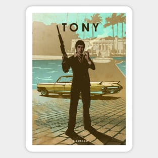 Tony Montana - CadillacEldorado - Car Legends Sticker